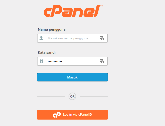 Cara Login Ke Halaman Dashboard CPanel Idweb id